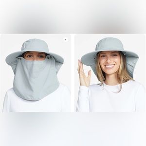 Solbari Wide Brim with Face Shield Sun Hat UPF 50+